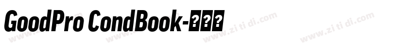 GoodPro CondBook字体转换